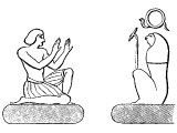 Egyptian worshipping a god